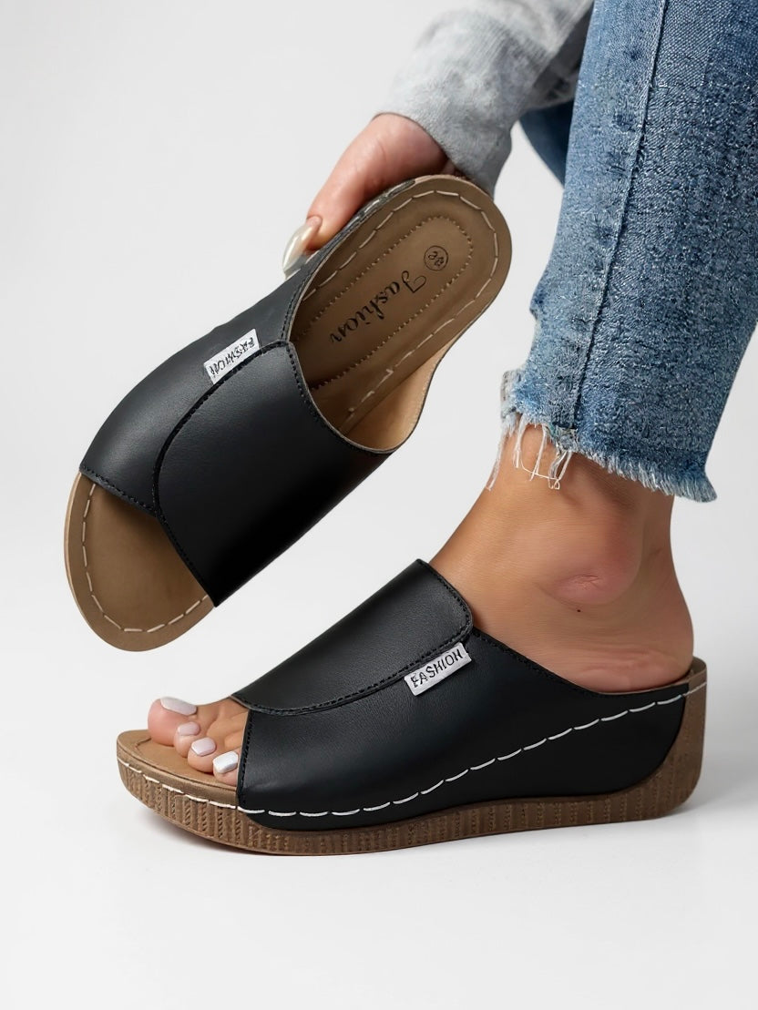 Oaklynn | Women’s Platform Slides with Open Toe