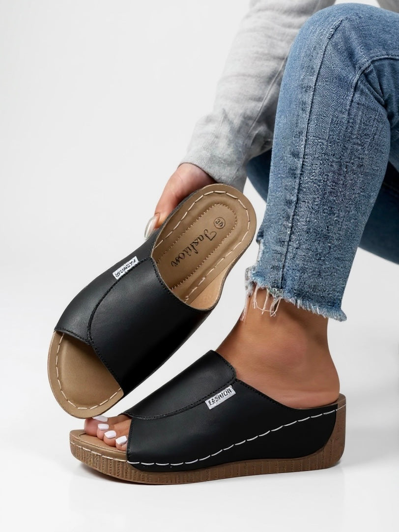 Oaklynn | Women’s Platform Slides with Open Toe