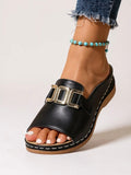 Lena | Women’s Lena Slides with Gold Buckle