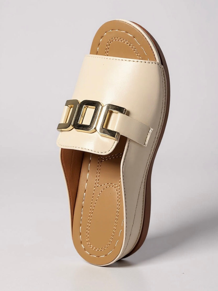 Lena | Women’s Lena Slides with Gold Buckle