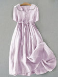 Rosalie | Women’s Classic Dress with Waist Tie