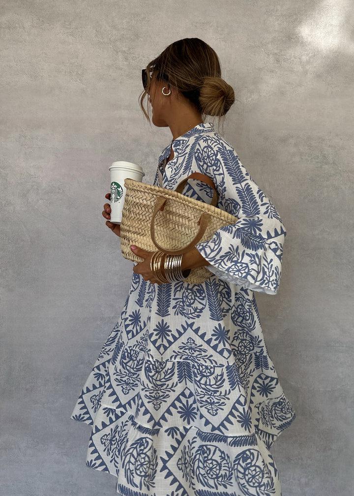 Sofia | Women’s Boho Midi Dress with V-Neck