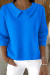 Classic Relaxed Knit Pullover Sweater for Women