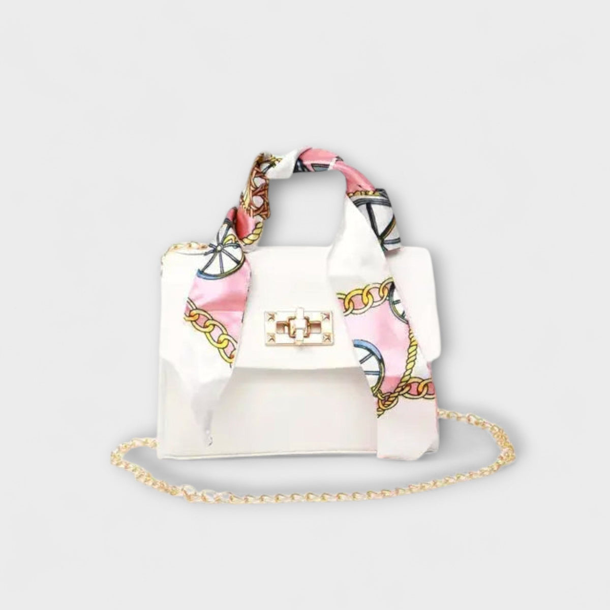 Alvhild | Women’s Elegant Handbag with Scarf Accent