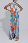 Isla | Elegant Halter Pleated Maxi Dress