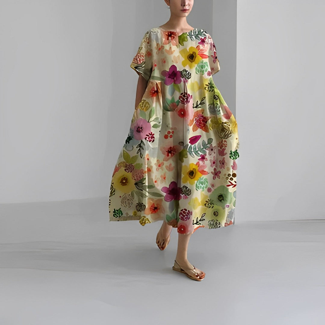 Claire | Bohemian Floral Print Dress