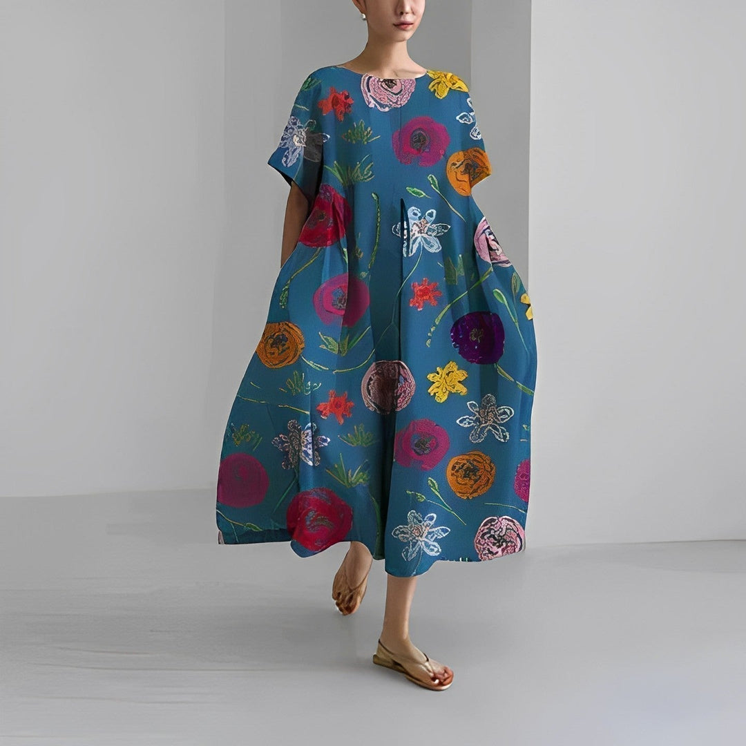 Claire | Bohemian Floral Print Dress