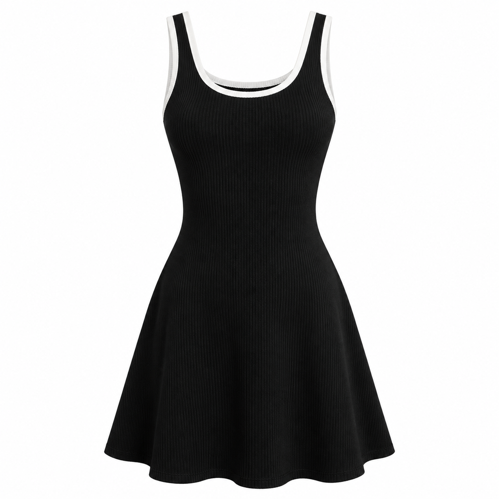 Lauren Beckett | Ribbed Summer Mini Dress For Women