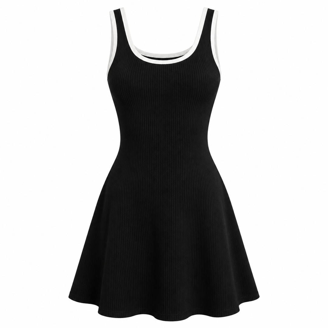 Lauren Beckett | Ribbed Summer Mini Dress For Women