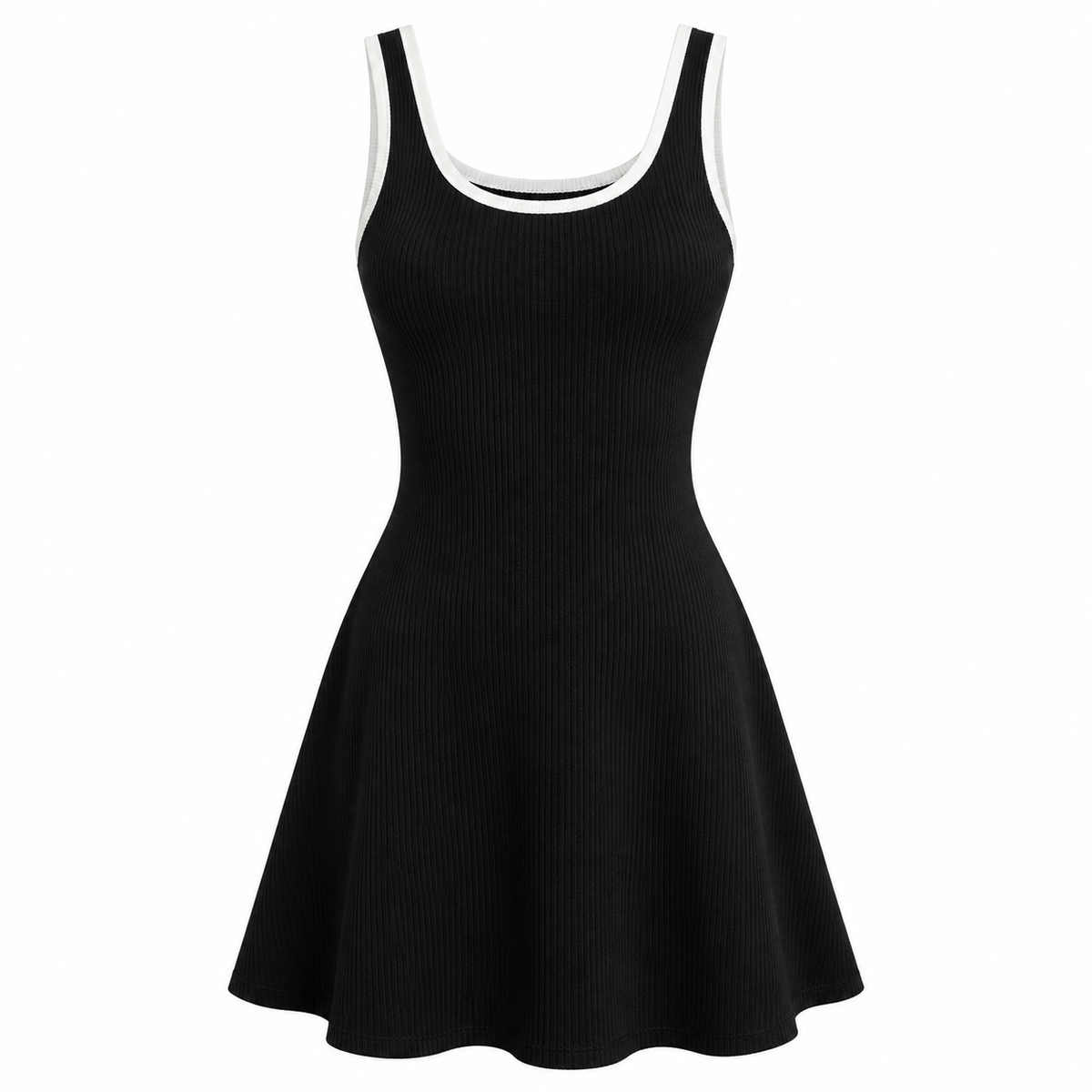 Lauren Beckett | Ribbed Summer Mini Dress For Women