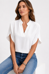 Lily Jones | Chiffon V-Neck Blouse For Women