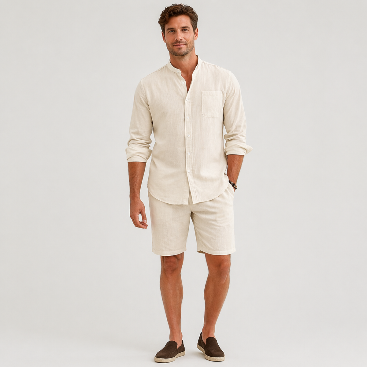 James Holloway | Men's Linen Shirt and Shorts Set For Men