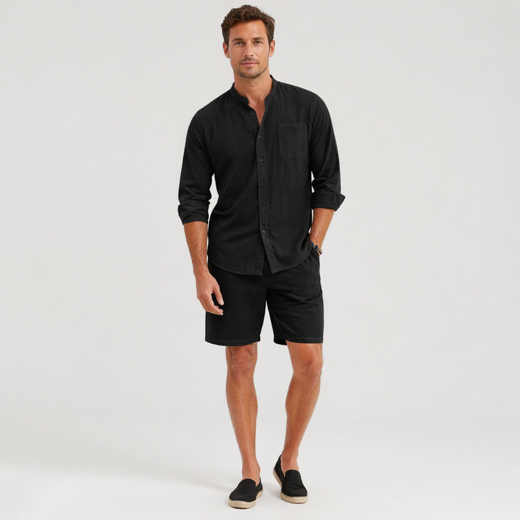 James Holloway | Men's Linen Shirt and Shorts Set For Men