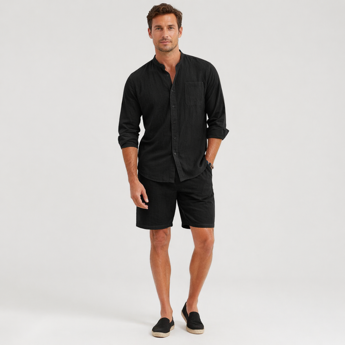 James Holloway | Men's Linen Shirt and Shorts Set For Men