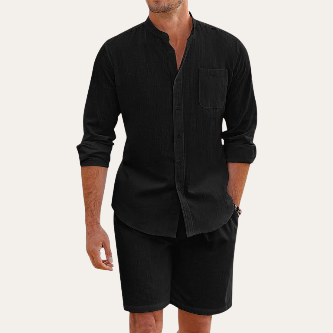 James Holloway | Men's Linen Shirt and Shorts Set For Men