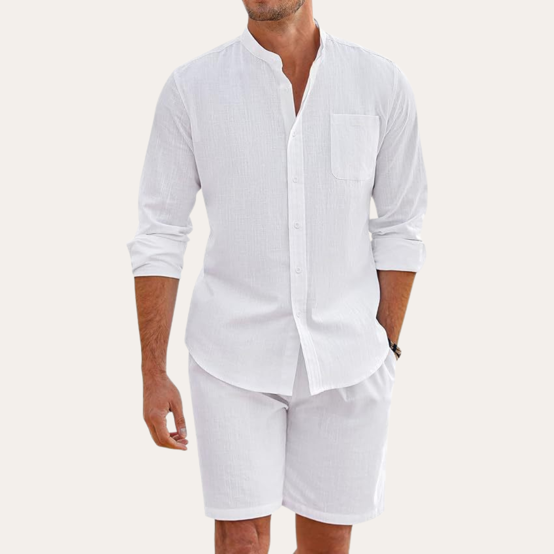 James Holloway | Men's Linen Shirt and Shorts Set For Men