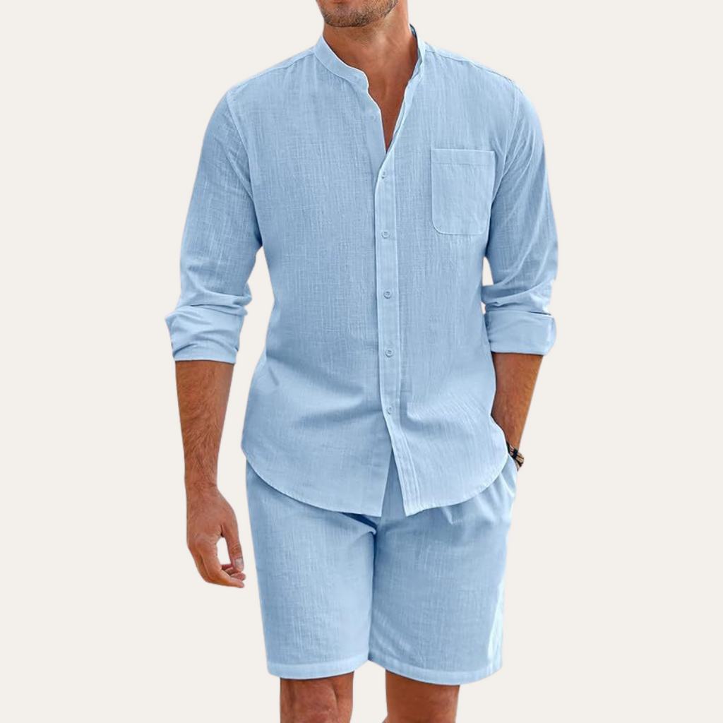 James Holloway | Men's Linen Shirt and Shorts Set For Men