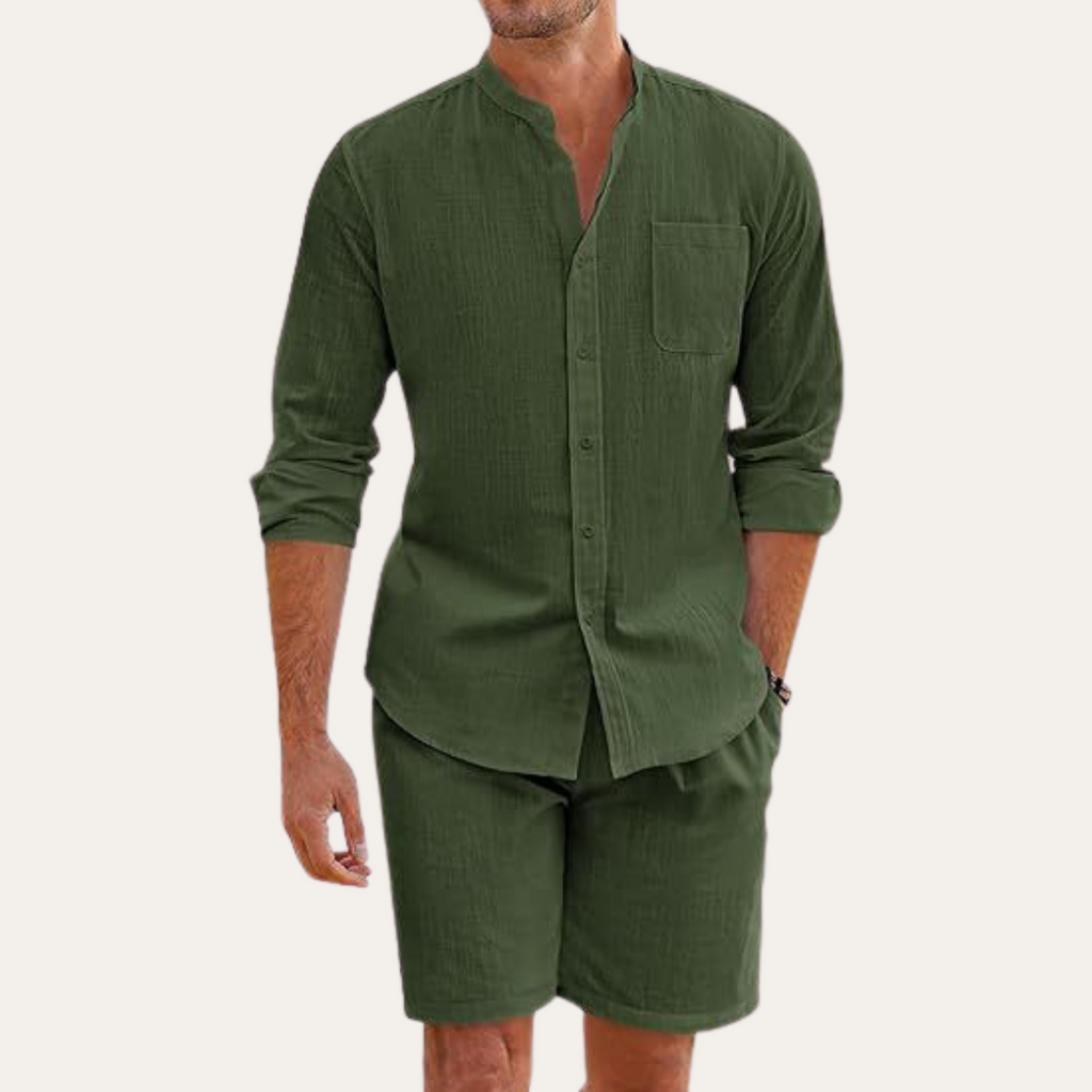 James Holloway | Men's Linen Shirt and Shorts Set For Men