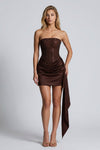 Lily Drummond | Rhinestone Corset Satin Mini Dress For Women