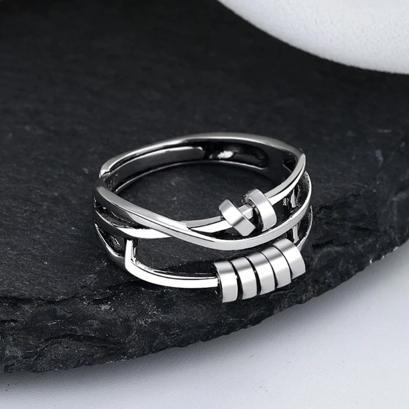 Camila | Women’s Spinner Ring with Rotating Band