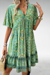 Adriana | Summer Boho Paisley Print Mini Dress