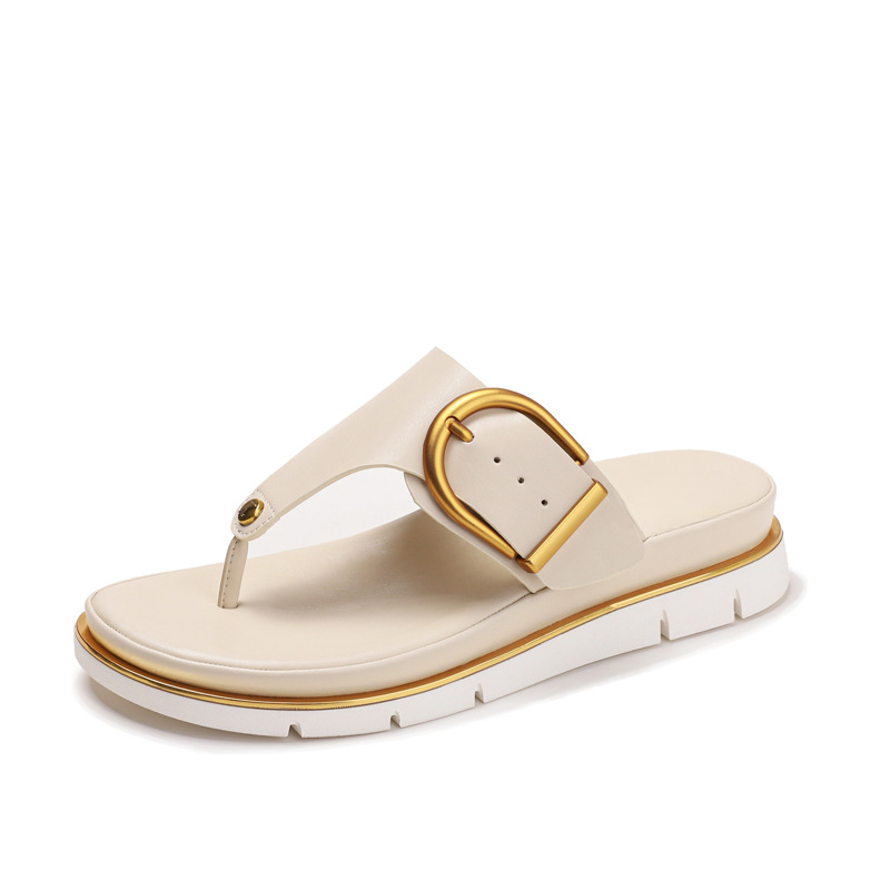 Sienna | Women’s Cushioned Sandals with Gold Buckle