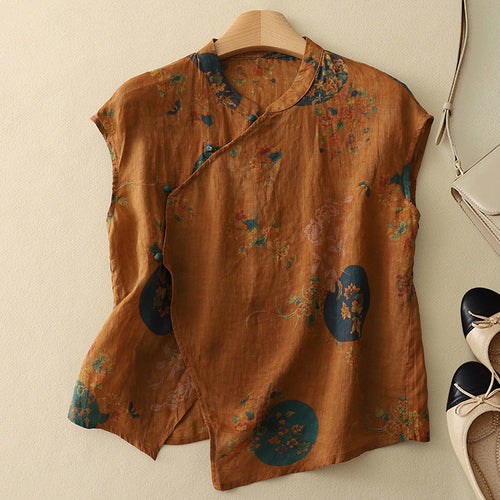Amanda | Women’s Sleeveless Top with Floral Print