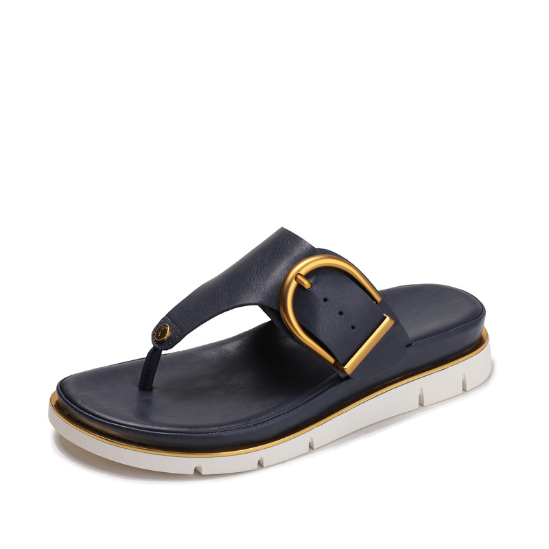 Sienna | Women’s Cushioned Sandals with Gold Buckle