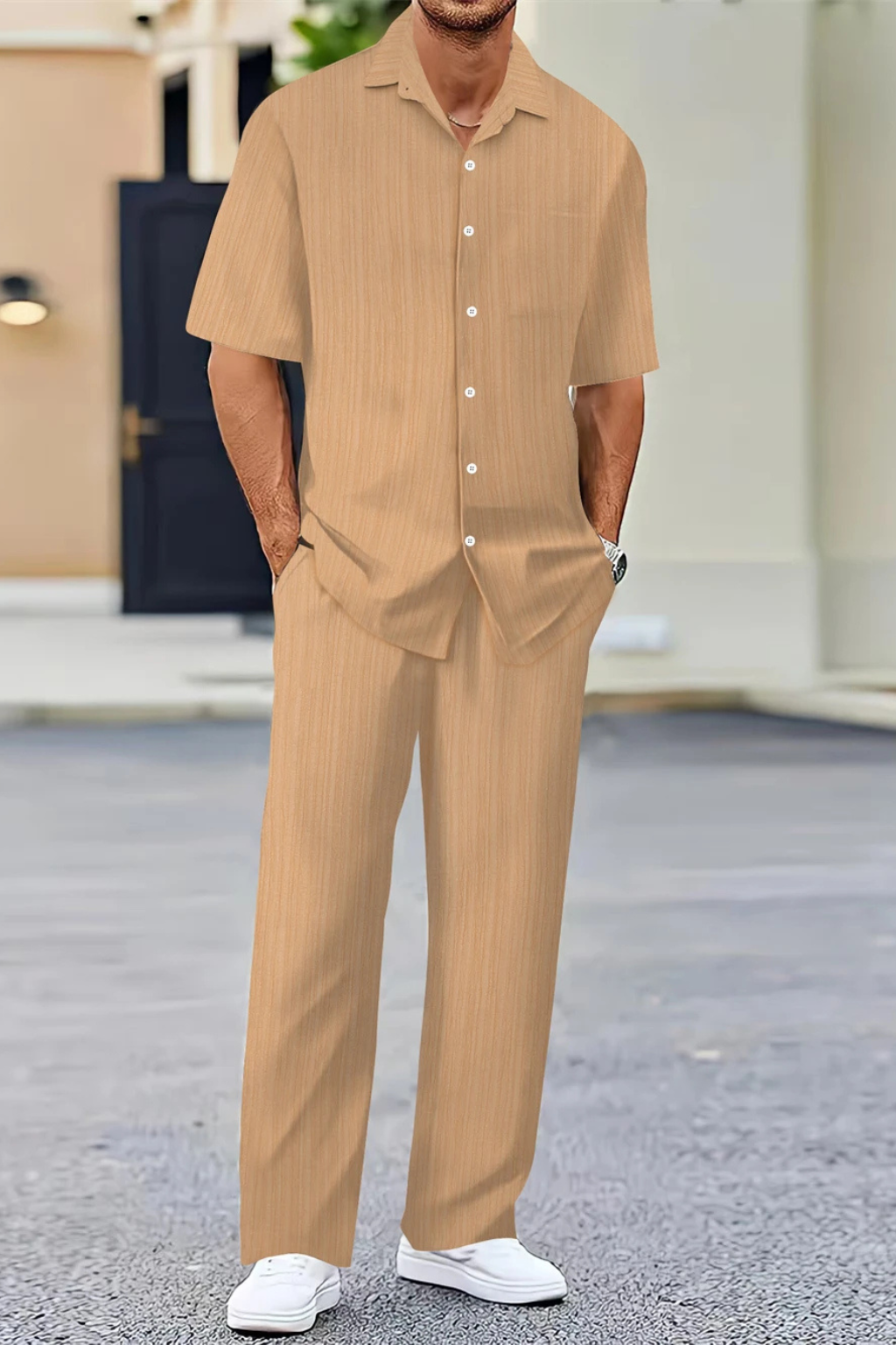 Thomas Reid | Textured Summer Co-Ord Set For Men