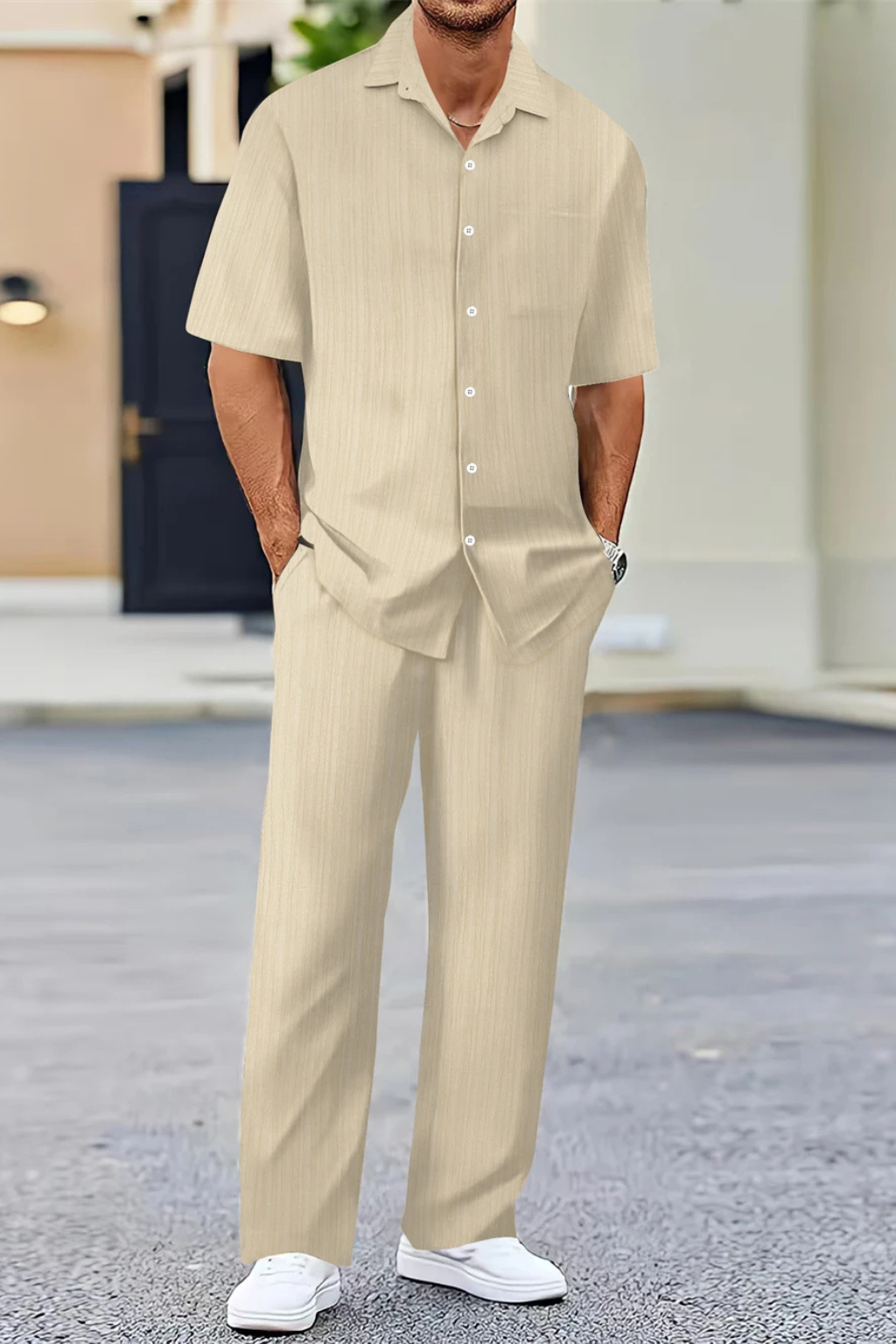 Thomas Reid | Textured Summer Co-Ord Set For Men