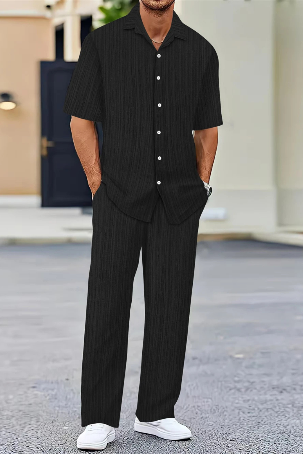 Thomas Reid | Textured Summer Co-Ord Set For Men