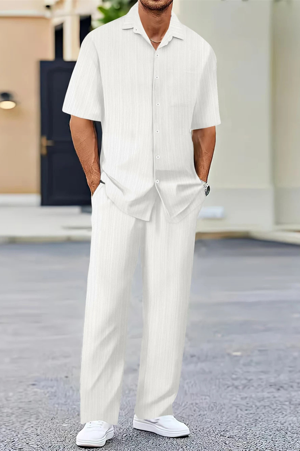 Thomas Reid | Textured Summer Co-Ord Set For Men