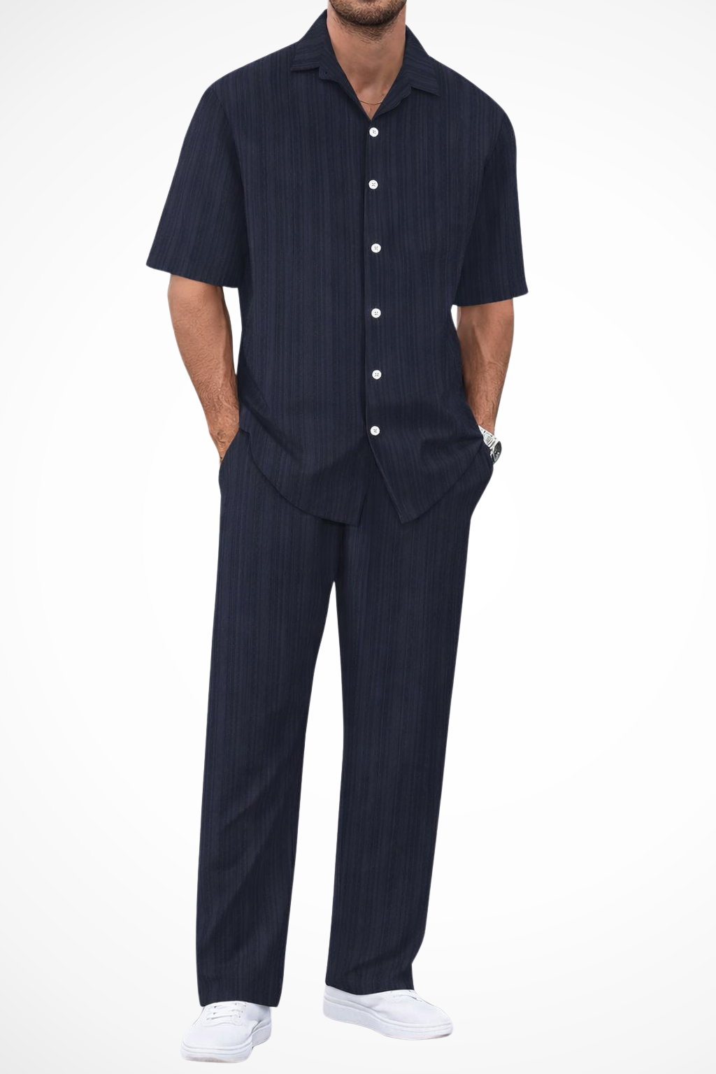 Thomas Reid | Textured Summer Co-Ord Set For Men