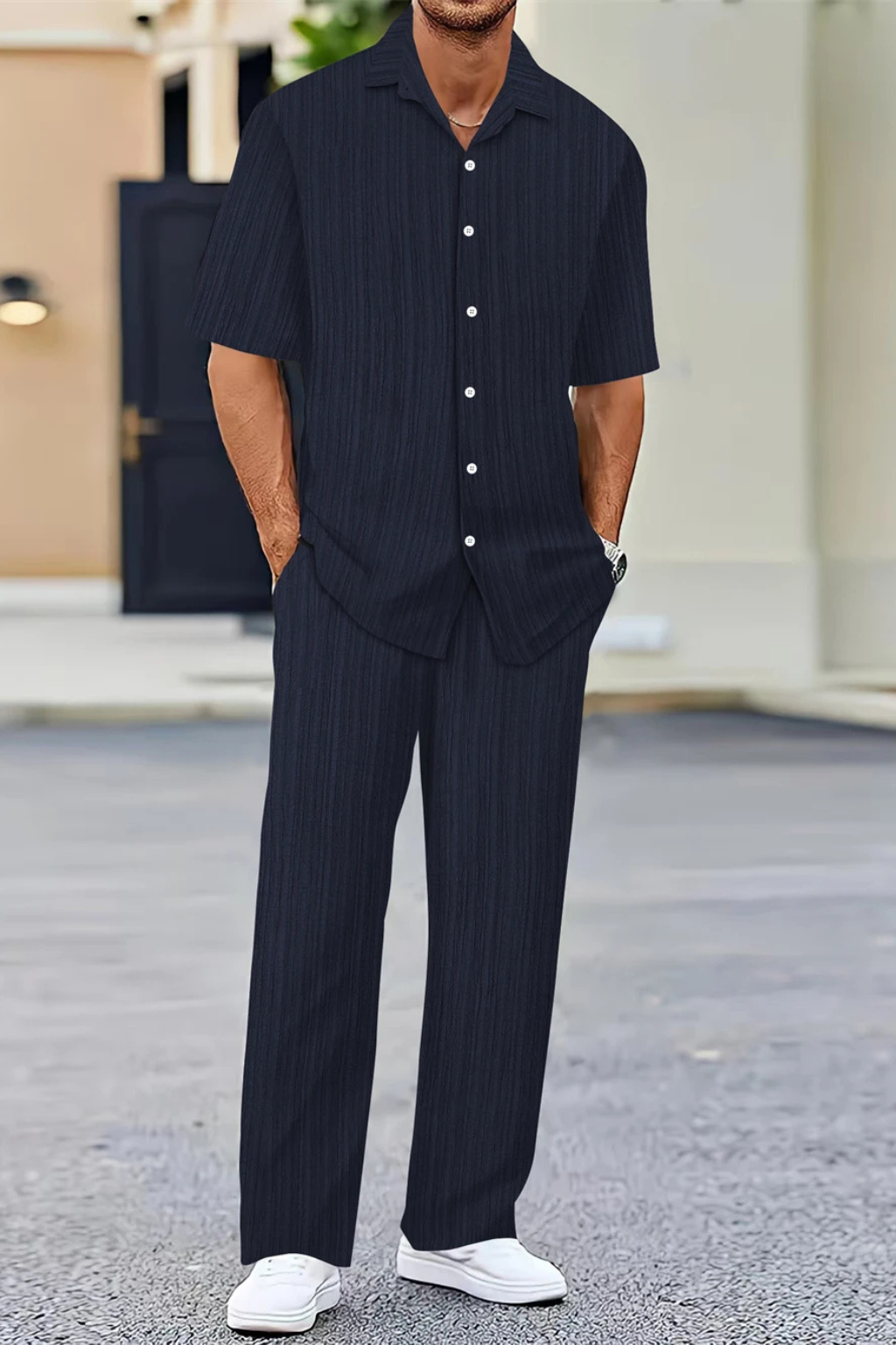 Thomas Reid | Textured Summer Co-Ord Set For Men