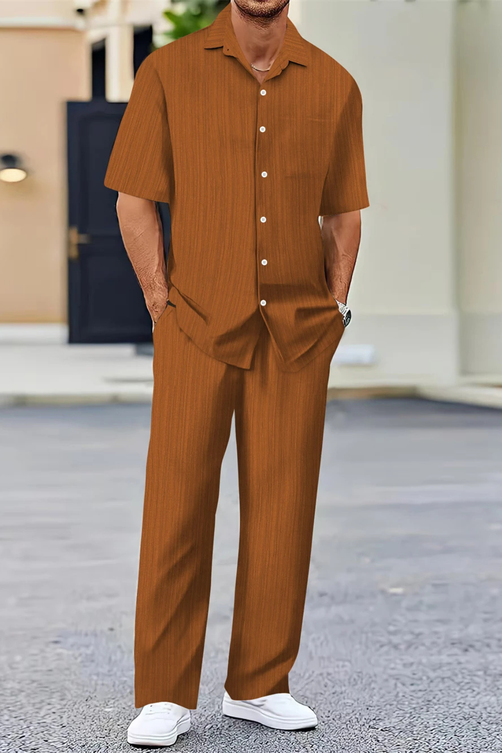 Thomas Reid | Textured Summer Co-Ord Set For Men