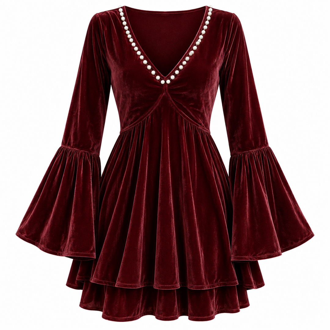 Mia Sterling | Velvet Christmas Party Dress For Women