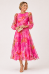 Millie Foster | Floral Print Wedding Guest Midi Dress For Women