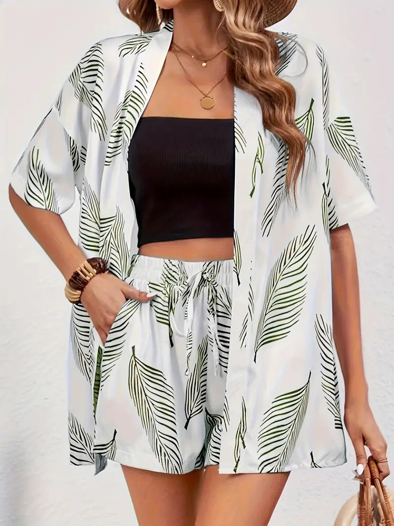 Sunny | Women’s Printed Kimono Cardigan with Open Front