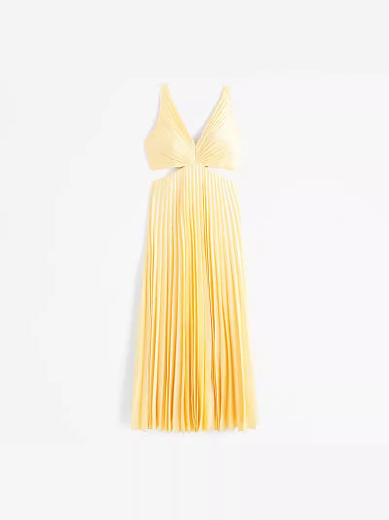 Sarai | Women’s V-Neck Maxi Dress with Waist Cutouts
