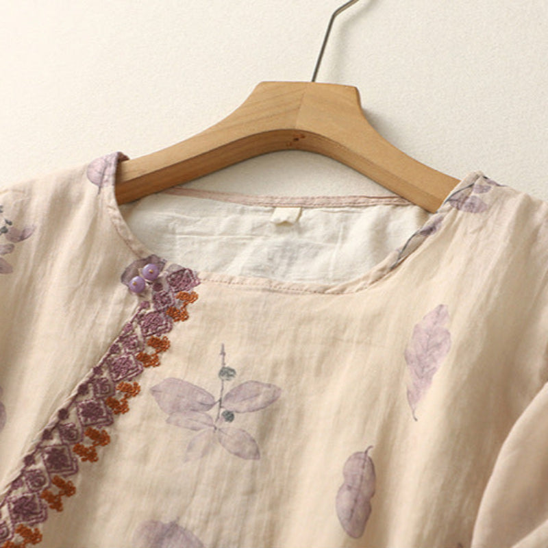 Noy | Women’s Embroidered Relaxed Blouse with Embroidery