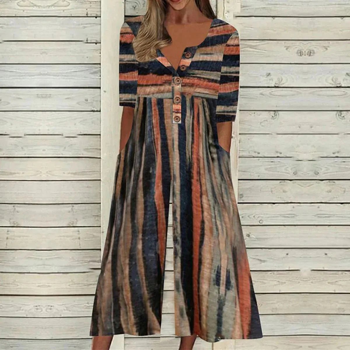 Wren | Women’s Printed Jumpsuit with V-Neck
