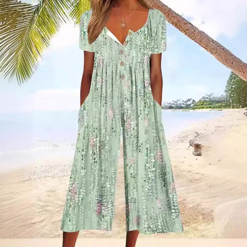 Wren | Women’s Printed Jumpsuit with V-Neck