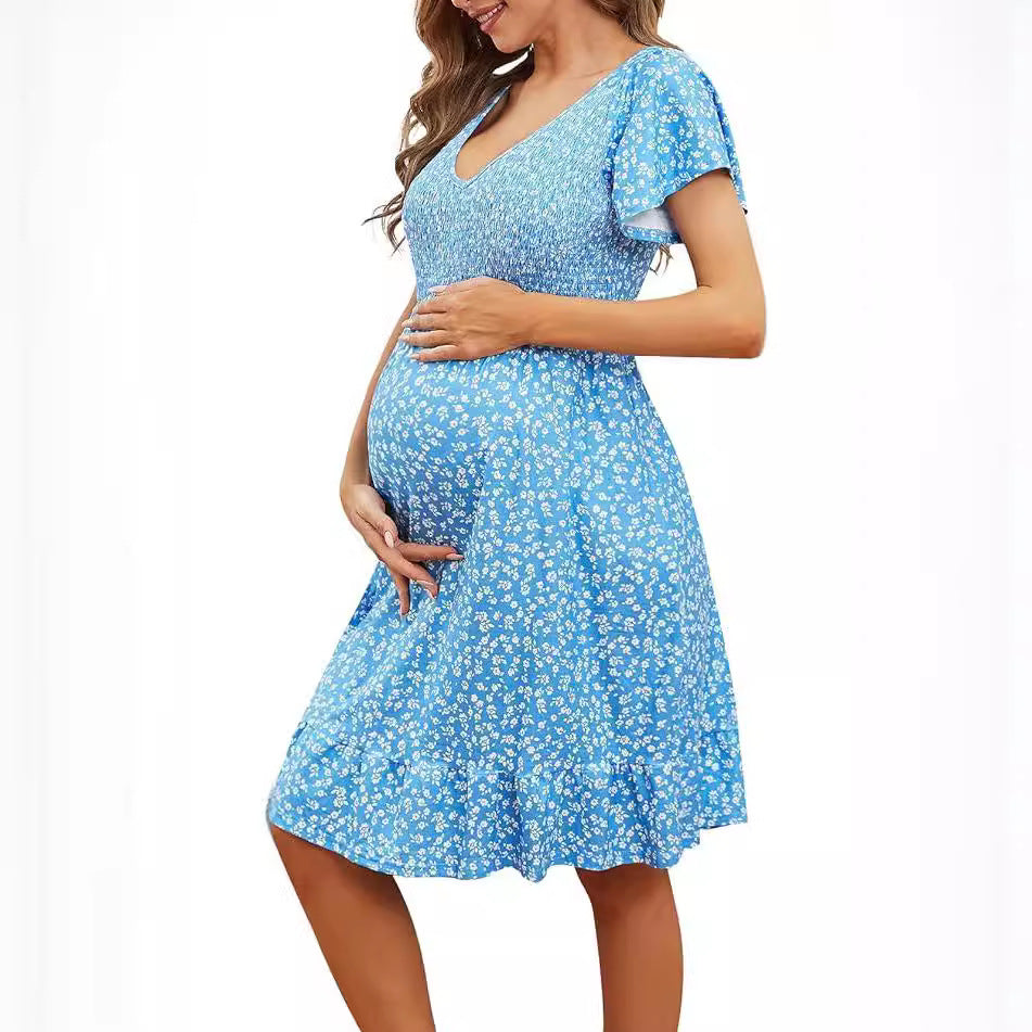 Donna | Women’s Spring Maternity Dress with Empire Waist