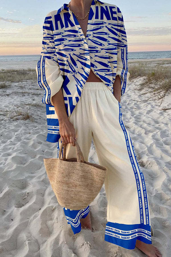 Mikayla | Women’s All-in-One Blue Sardine with Draped Silhouette