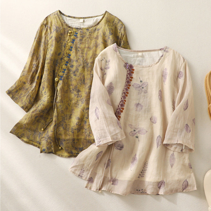 Noy | Women’s Embroidered Relaxed Blouse with Embroidery