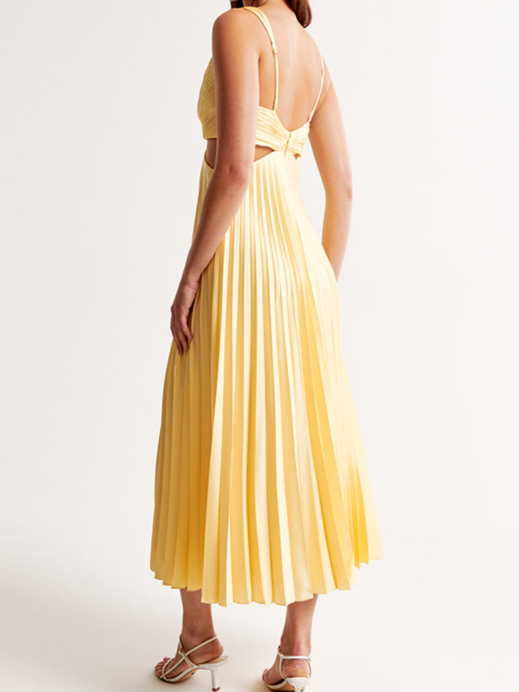 Sarai | Women’s V-Neck Maxi Dress with Waist Cutouts