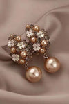 Elegant Earrings with Floral Beads