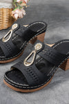 Valeene | Women’s Rhinestones Heel Sandals with Orthopaedic Cushioning