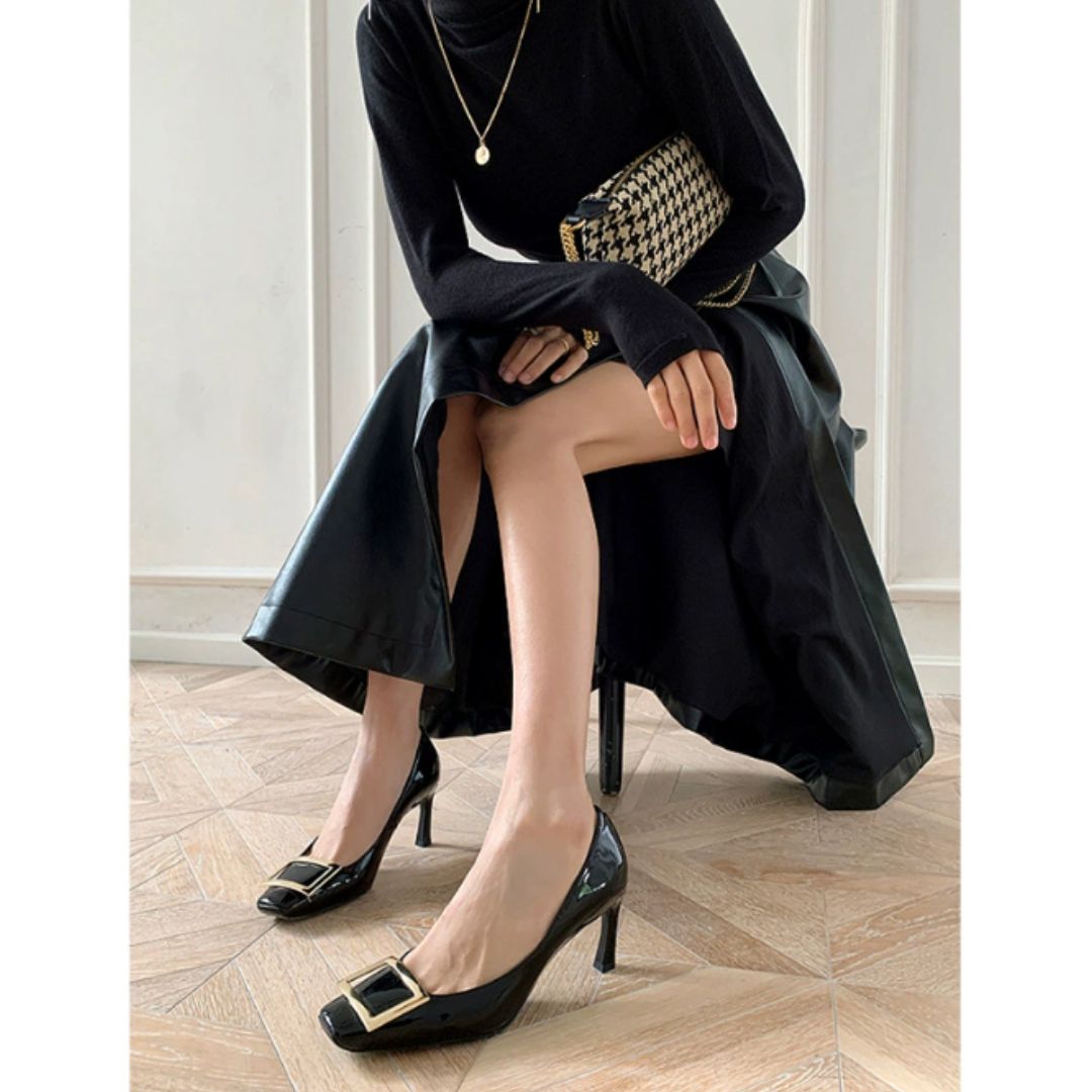 Narella | Women’s Elegant Heeled Sandals with Metallic Accent