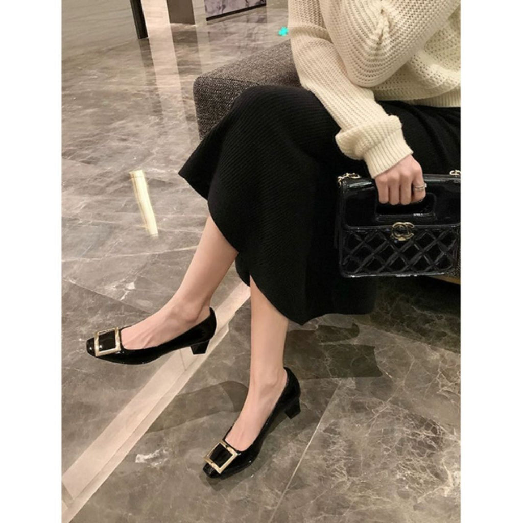 Narella | Women’s Elegant Heeled Sandals with Metallic Accent